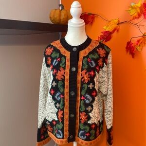 Gorgeous Act Hand Knit Sweater-Sz M